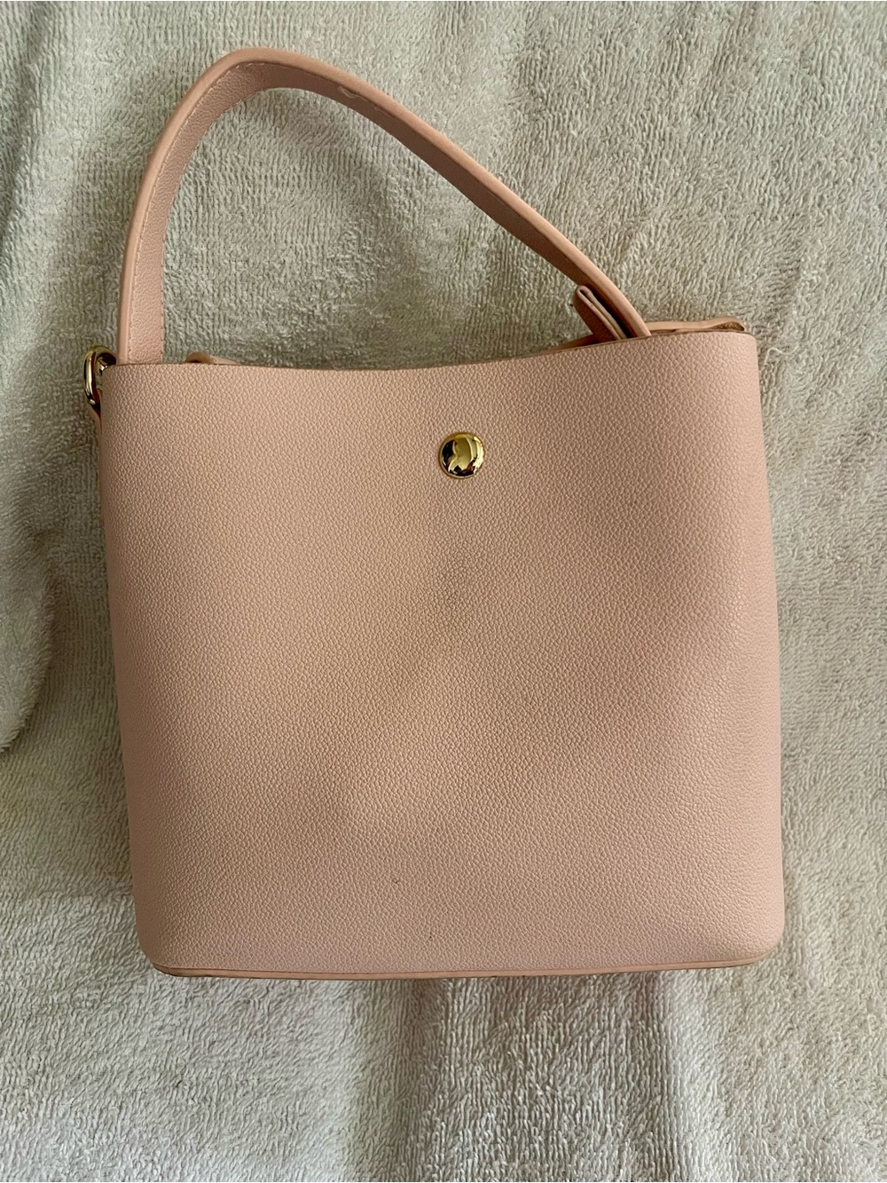 Women’s Soft Pink Pebbled Shoulder Bag